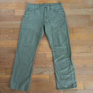 Polo Ralph Lauren Jeans Mens 35x32 Classic Fit 867 Logo Olive Green‎ Denim